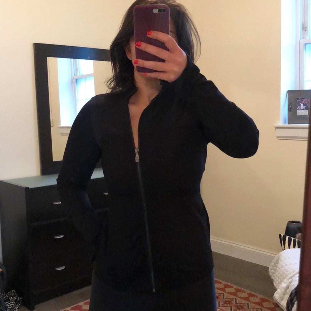 Never Worn Black Zip up with - M